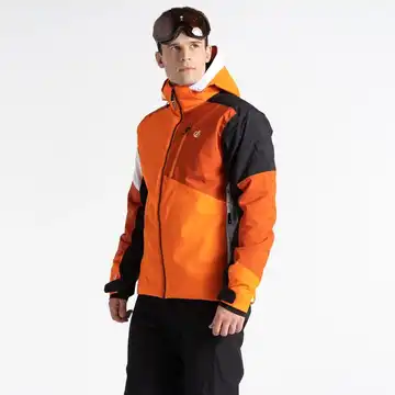 Dare 2b Mens Halfpipe Ski Jacket | Puffins Orange Black